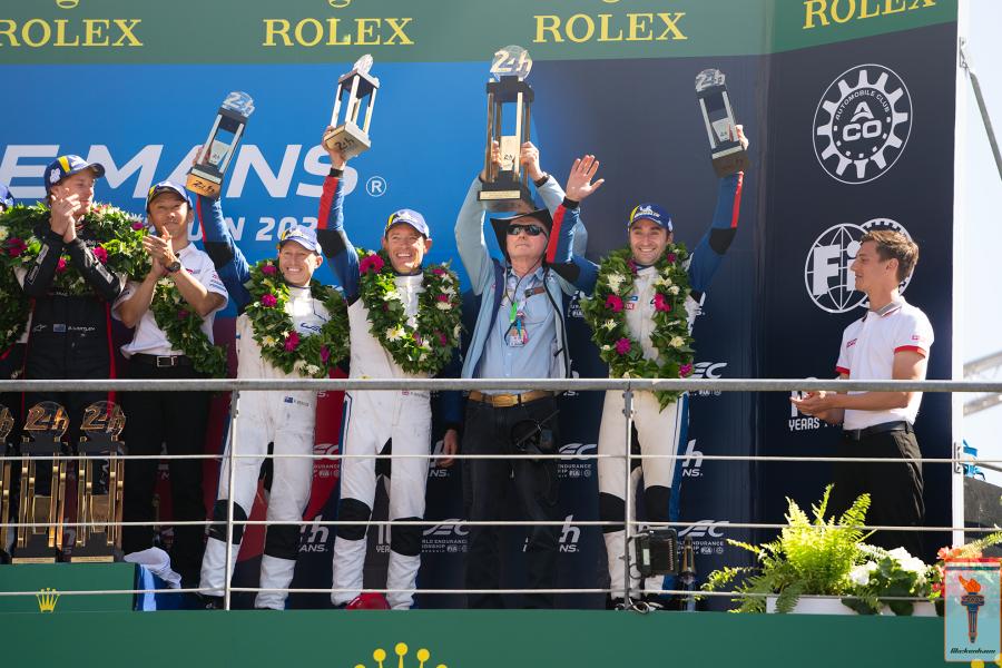 le Mans podium